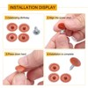 Unique Bargains Plastic Decoration Furniture White Screw Cap Covers - 4 of 4