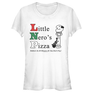 Junior's Women Home Alone Little Nero’s Pizza T-Shirt - 1 of 4