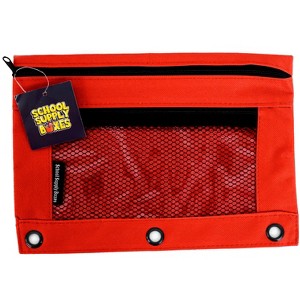 School Supply Boxes - Pencil Bag / Binder Pouch with Two Pockets - Available in Different Colors & Sizes - 1 of 4