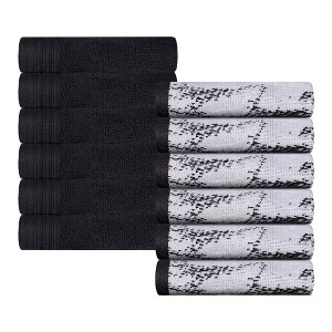 Cotton Marble and Solid Medium Weight Assorted Towel Set by Blue Nile Mills - 1 of 4