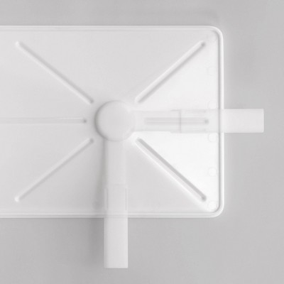 Compact White Stainless Steel Dish Rack with Drain Spout