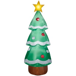 Gemmy Christmas Airblown Inflatable Tree OPP, 7 ft Tall, Multi - 1 of 3