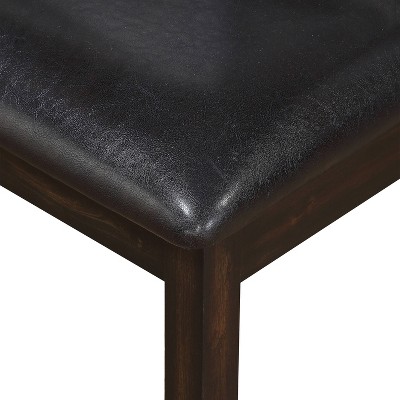 Espresso 7-Piece Dining Set with Ladderback Chairs