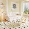Convertible Sofa, Couches For Living Room With 2 Pillows, Side Pocket, Hydraulic System Velvet Queen Convertible Sofa Bed For Bedroom Home Office - 3 of 4