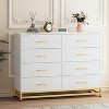 Jojoka 8 Drawer Dresser for Bedroom,Wooden Chest of Drawers,Modern Entertainment Center with Metal Handles & Legs - 4 of 4
