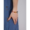 Boho Hippie Colorful Ceramic Beads Strand Stretch Bracelet, Bohemian Summer Beach - 4 of 4
