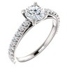 Pompeii3 1 Ct Lab Created Diamond Engagement Ring 14k White Gold - 2 of 4