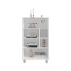 NicBex Bookcases for Living Room Modern 47" Tall 3 Tier Storage Cabinet Bookshelf Compact Design Ladder Bookcase for Small Spaces Office Home - 3 of 4