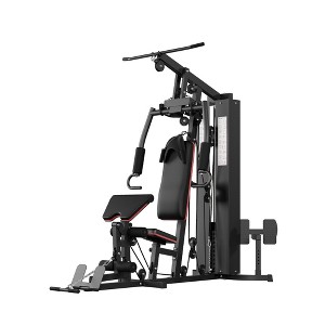 Coucheta Multifunctional Home Gym Equipment 150LB Weight Stack, Full Body Workout Machine with High/Low Pulley System, Leg Press & Butterfly Arms - 1 of 4
