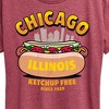 Women's - Instant Message - Chicago Hot Dog Skyline Short Sleeve Graphic T-Shirt - 2 of 4