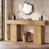 Tribesigns 63" Console Table, Farmhouse Wooden Sofa Table Behind Couch, Entrance, Hallway, Entryway - 2 of 4