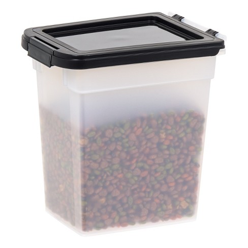 Iris Usa 25lbs/32.5qt Airtight Pet Food Storage Container With Casters,  Gray : Target