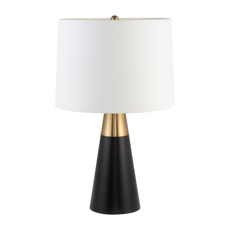 SAGEBROOK HOME (Set of 2) 23&#34; 2-Tone Cone Table Lamps Black/Gold, 2 of 9