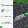 Outdoor Rug 10X14 Waterproof Reversible Plastic Straw Mats Modern Geometric Trellis Carpet Large Contemporary Border - 4 of 4