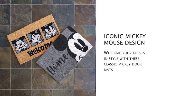 Mickey Mouse 2pk Hi and Welcome Coir Door Mats, 2 of 11, play video