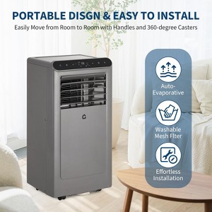 8,000 BTU Portable Air Conditioner, for Rooms Up to 350 Sq.Ft, Includes Remote, Window Kit, Sleep Mode, Portable ac units for Rooms, Office - 1 of 4