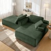 Myinda 2-Piece Oversized Boneless Compression Sofa Couch, Corduroy  Loveseat, No Assembly Required - 3 of 4