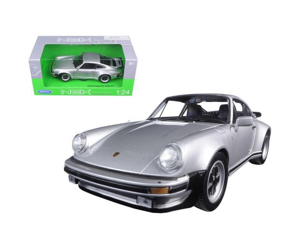 1974 Porsche 911 Turbo 3.0 Silver 1/24 Diecast Model Car by Welly