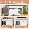Whisen Dog Crate & Side Table & Dog Kennel with Sliding Iron Door, Ample Storage Space - 3 of 4
