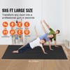 VEVOR Exercise Mat, Non Slip High Density Premium Yoga Mat, Exercise Yoga Mat for Men & Women, Fitness & Exercise Mat with Bag & Carry Strap (9x6ft) - 3 of 4