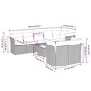 vidaXL 9 Piece Patio Sofa Set with Cushions Gray Poly Rattan - 3 of 4