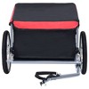 VidaXL Bike Trailer Black and Red 143.3 lb - 2 of 4
