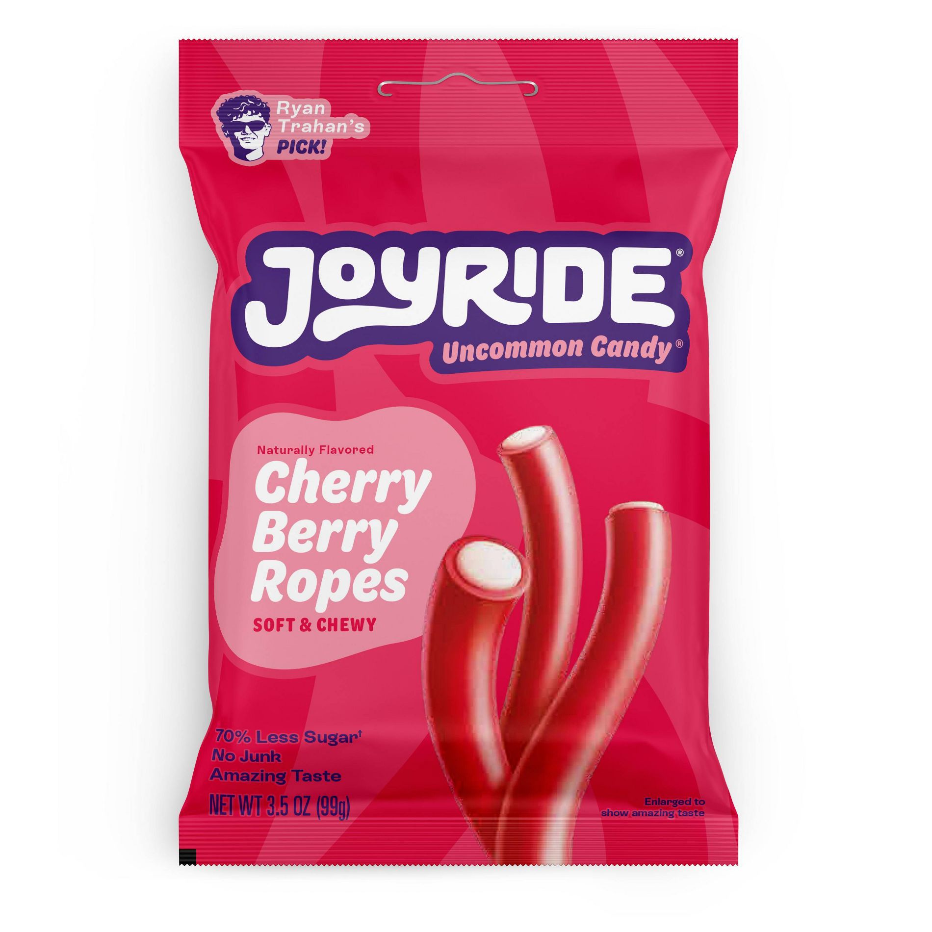 Joyride Sweets Chewy Cherry Filled Candy Ropes 3.5Oz