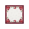 Poinsettia Garlands Engineered Napkins, Set of 4 - Multicolor - 17x17 - Elrene Home Fashions - 3 of 4