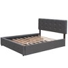Queen Size Upholstered Platform Bed with 2 Drawers and 1 Twin XL Trundle - 4 of 4