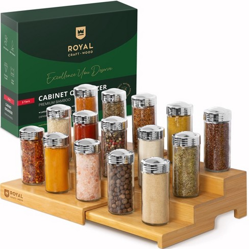 Royal Craft Wood Bamboo Spice Rack Drawer (15.16x 8.3 x 3.3)