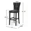 GDFStudio Hazel Contemporary Upholstered Tufted 30 Inch Barstools (Set of 2) - 3 of 4