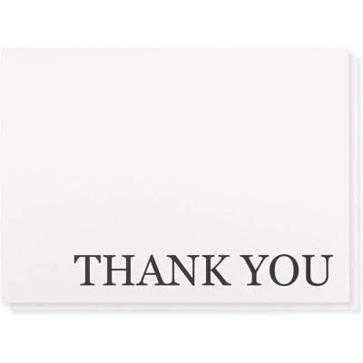 120 Pcs Thank You Cards Bulk Set, Blank Inside White Thank You Notes & Envelopes