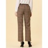 INSPIRE CHIC Women's Plaid Elastic Waist Casual Work Office Long Pants - 4 of 4