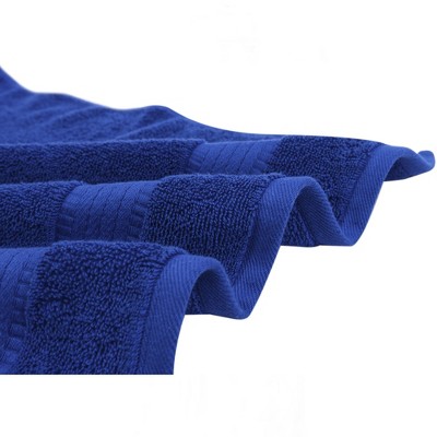 Royal Blue Oversized Cotton Bath Towel Set for Kids