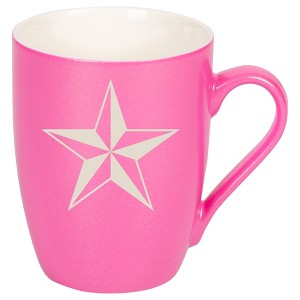 100 North Pink Metallic Finish, Comfortably Fits Your Hands, New Bone China Coffee Tea Cup Mug, Nautical North Star - 1 of 1