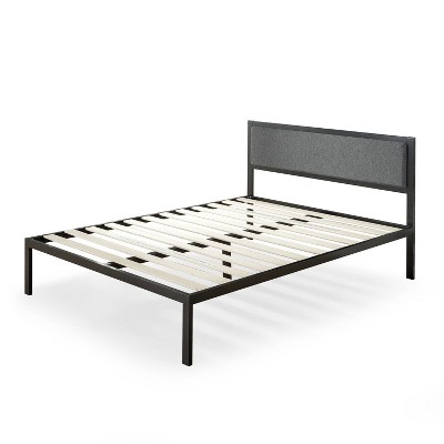 Korey Platform Metal Bed Frame With, Black Bed Frame With Headboard