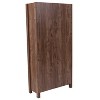 Flash Furniture New Lancaster Collection 59.5"H 6 Cube Storage Organizer Bookcase with Metal Cabinet Doors in Crosscut Oak Wood Grain Finish - image 4 of 4