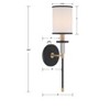 Crystorama Lighting Hatfield 1 - Light Sconce in  Black Forged/Vibrant Gold - 2 of 4