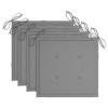vidaXL Outdoor Chair Set of 4 Anthracite Solid Acacia Wood Standard - 4 of 4