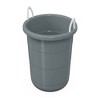 Life Story Large 17 Gallon Plastic Storage Bucket Open Top Container with Easy Grip Rope Handles for Indoor and Outdoor Storage, 8 Pack, Gray - 2 of 2