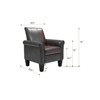Modern Accent Chair, Faux Leather Comfy Reading Armchair, Upholstered Single Seat Sofa Chair With High Backrest for Living Room Bedroom Office - 4 of 4