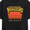 Friends TV I'd Rather Be Watching Friends Adult Black Crew Neck Short Sleeve T-shirt - 2 of 3