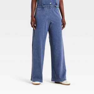 Pantalones de Tejido de Punto de Tiro Alto y Pierna Ancha para Mujer - Universal Thread™