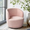 Bella Armrest 360° Swivel Nursery Chair,27'' Seat Width Contemporary Upholstered Velvet Swivel Chair-Maison Boucle - 3 of 4