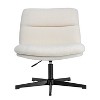Flash Furniture Chloe Commercial Wide Mid-Back Padded Upholstered Armless Stationary Task Office Chair with Adjustable Height, Swivel Function, Frame - 3 of 4