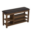 Homy Casa Lift-Top Shoe Bench with Adjustable Lower Shelves and Hidden Storage,Brown - 2 of 4