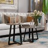 Artloge 2 x Round Side End Table Furniture Sintered Stone Tabletop Nesting Coffee Table - 3 of 4