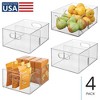 Divided All-Purpose Storage Bin - Set of 4 - Clear - Made in USA - 2 of 4