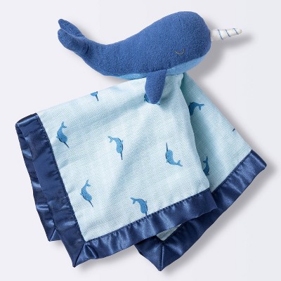 Image of Small Security Blanket Narwhal - Cloud Island™ Blue