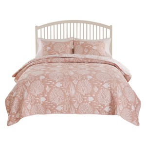 Greenland Home Fashions Marina 3-Piece Full/Queen Coverlet Set, 90x90 Inch - 1 of 4